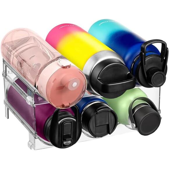 ClearSpace Water Bottle Organizer for Cabinet – Stackable Water Bottle Holder - Picture 6 of 7